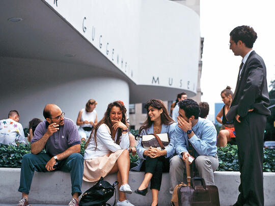 NYSIP interns on a trip to the Guggenheim Museum in 1993